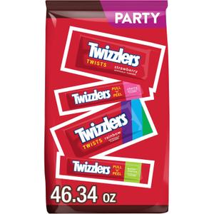 TWIZZLERS Assorted Flavored Licorice Style, Candy Bulk Party Pack, 46.34 oz (EXP 06/06/26)