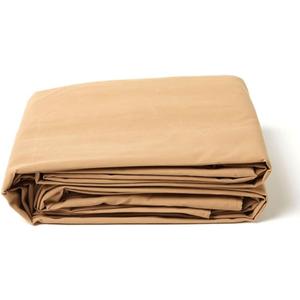Tarps Now 6x8 Feet Waterproof Canvas Tarp|20 MIL Commercial Grade, Heavy Duty, Tear-Resistant, Rustproof Brass Grommets, Reinforced Edges| Ideal for Construction, Trucking, Manufacturing Tan Color
