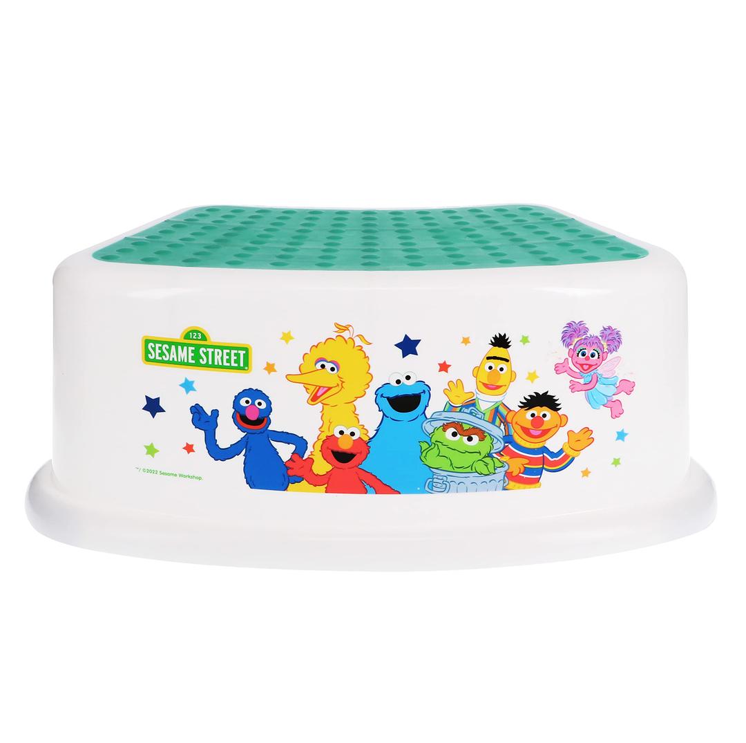 Sesame Street Sesame Squad Step Stool - Kids Step Stool, Potty Training, Non-Slip, Bathroom, Kitchen, Lightweight