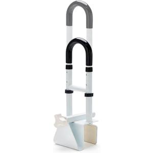 Adjustable Bathtub Handle and Grab Bar, Bathtub Safety Rail with Non-Slip Grip for Seniors, Elderly, Fits 3.1 to 6.7 Inch Tub Walls, Supports 300 lbs