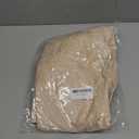 LIBERECOO Round Vinyl Fitted Tablecloth with Flannel Backing Elastic Edge Table Cover Waterproof Stain-Resistant Wipeable Tablcloths Fits 45-56" Round Tables (Cream Wood)