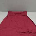 URBAN K Womens Basic Foldable High Waist Regular and Plus Size Maxi Skirts (Large, Burgundy)