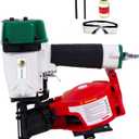 BHTOP Mexican CN45N Roofing Nailer, 15 Degree Roofing Nail Gun, 3/4-Inch to 1-3/4-Inch Coil Nails, 120-pcs Load Capacity Coil Naile (Green/Red