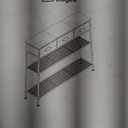 Furologee Entryway Table, 38'' Console Sofa Table with 3 Fabric Drawers, Industrial Entry Way Table with Storage Shelves, Display Shelf for Living Room, Hallway, Entrance, Foyer, Rustic Brown