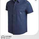 Spyder Mens Short Sleeve Button Down Shirts - Lightweight Stretch Casual Collared Dress Shirts for Men Travel Office Workwear (M)