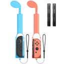 [Switch 2/1 Compatibale] 2-Pack Golf Club Hand Grips for Nintendo Switch 2/1/OLED, Hand Holder Game Accessories for Joycon, Handheld Handle for Nintendo Sports Game and for Mario Golf: Super Rush