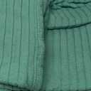 JELLYMONI Plush Duvet Cover Set - Queen Size Baby Blue Striped Fluffy Comforter Cover 3pcs Bedding Set Luxury Ultra Soft Faux Fur Duvet Cover with Zipper and 2 Pillowcases (NO Comforter)