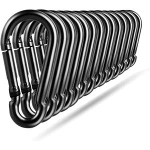 14 PCS Carabiner Clip Spring Snap Hooks - M8 3.15 Inch Heavy Duty Snap Hook Quick Link for Swing Hammock Camping Fishing Hiking, 500 lbs Capacity