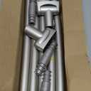 Brushed Nickel Curved Shower Curtain Rod 33-78 Inches Adjustable Splicing Design Curved Shower Rods Round Shower Curtain Rod Rust Proof Stainless Steel Curved Shower Rods For Bathroom Need to Drill (35-76")