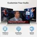 SIMOLIO Dual Wireless Headphones for TV with Transmitter, 2 Channel IR TV Headphones for Home Theater/Outdoor Movie/Car DVD, Tone Control & Optical/RCA/AUX Support, Plug N Play, No Audio Delay