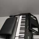 61 Key Keyboard Piano, Portable Electric Piano Keyboard w/LCD Screen, Built-In Speakers, Headphones, Stand, Stool, Music Rest, Microphone, 300 Timbres, 300 Rhythms