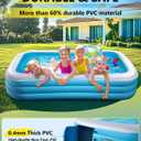 Inflatable Pool for Kids and Adults-130"*72"*22" Full-Sized Inflatable Swimming Pool Leakproof Blow Up Above Ground for Backyard Outdoor Garden Summer Water Party Blue