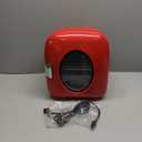 Frigidaire Retro Mini Personal Fridge Cooler, Holds 9L or 12 Cans, Portable for Car, Office, Bedroom, Dorm Room, or Cabin, Features Plugs for Home Outlet & 12V Car Charger - 10"D x 7"W x 10.5"H, Red