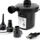 Etekcity Air Pump for Inflatables, Portable Electric Air Mattress Pump, Quick-Fill Perfect Inflator/Deflator for Couch, Blow up Pool Floats Raft Bed Boat Toy with Nozzles, 110-120V, Black (Small)