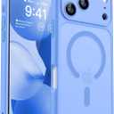 CANSHN Magnetic Compatible with iPhone 17 Pro Max Case, Upgraded [Full Camera Protection] [Compatible with Magsafe] [Translucent Matte] Shockproof Protective Phone Cover 6.9 Inch - Ultramarine