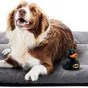 Dog Beds Crate Pad for Extra Large Dogs Fit Metal Crates,Ultra Soft Bed Washable & AntiSlip Kennel Cozy Sleeping Mat,Gray 48inch