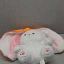MIAODAM 13.7 inch Easter Bunny Stuffed Animal, Kawaii Squishy Cute Easter Bunny Plush Turn Into Rabbit Fruit Doll Carrot Strawberry Pillow, Plushies Funny Bunny Toy for Baby