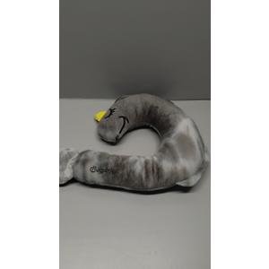 Neck Pillow, Neck Wrap Vibration Massaging Wireless Travel Pillow Soft Touch Breathable Head Support for Office Sofa Air Plane Grey