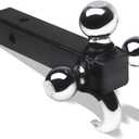Armordillo USA 8719442 3-in-1 Loaded Tri-Ball Mount with Hook Universal Fits 2-Inch Receiver Tube Trailer Hitch