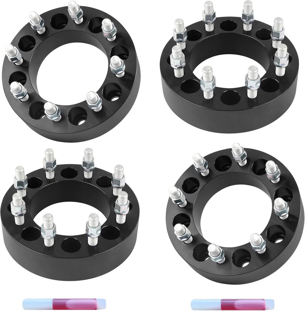 4pcs 8x6.5 Wheel Spacers for 2013-2023 Ram 2500, 2012-2018 Ram 3500 with 14x1.5 Studs, 4 PCS 2 inch 8x165.1mm 8 Lug Forged Wheel Spacer 126.15mm Center Bore for 2002-2006 Silverado 1500HD 2500 3500 HD