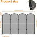 Fireplace Screen 4-Panel,47.8 W x 31 H,Foldable Fire Spark Guard with Wrought Metal Mesh,Modern Decorative Fireplace Gate for the Living Room,Baby and Pet Safe,Home Decor,Easy Assembly,Black