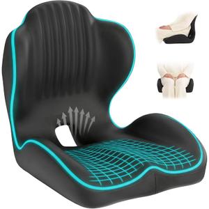 Ergonomic Seat Cushion, Office Chair Seat Cushions with L-Shaped Design, Memory Foam Seat Cushion for Home Car Chair Wheelchair