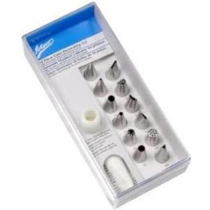 Ateco 14-Piece Cake Decorating Set,Silver