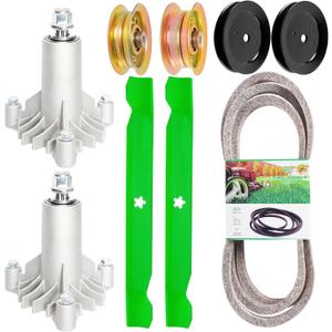 42 inch Mower Deck Rebuild Kit for CRA ftsman Husq Varna LT1000 LT2000 Includes 2 Spindle 130794 2 Blade 127843 2 Idler 153535 1 Idler 173438 1 Idler 173437 1 Be lt 21547082