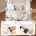 Li & Zhao Universal Stroller Snack Tray Attachment - Universal Snack Tray for Cloud Cup Holder Tray Plastic Accessories for Baby,Toddler(Beige)