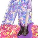 K-Pop Birthday Candle  Purple & Pink Glitter Music Theme Cake Candle with Guitar, Musical Party Decor for Girls, Teens, Kpop Fans (4)