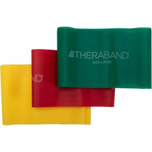 THERABAND Resistance Bands Set, Elastic Bands for Exercise & Physical Therapy, Strength Training for Upper & Lower Body Fitness
