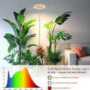 Kullsinss Grow Lights for Indoor Plants, Full Spectrum Plant Lights for Indoor Growing with 6/12/16H Timer, 3 Color Modes, 5 Brightness, 10"-65" Height Adjustable Wood Grain Plant Growing Lamp