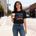 Inspirational Shirt for Women The Only Thing More Powerful Than Hate is Love Shirts Vintage Floral Love T-Shirt (S)