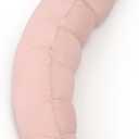 Peallow(Pat. Pend)  Long Round Body Pillow for Adults, Bolster Pillow for Sleeping, Soft and Supportive Pillow for Sleeping & Lumbar Support (29.5", Soft Pastel Pink)