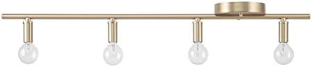 Globe Electric 64000010 29" 4-Light Slim Profile Track Lighting, Matte White, Track Ceiling Light, Track Lighting Kit, Vintage, Ceiling Light Fixture, 4 Bulb Kitchen Light, Bulb Not Included