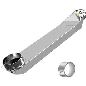 Upgrade UD48S 4" Telescoping Dryer Vent Kit 26"-43" Adjustable Stainless Steel Periscope Flat Dryer Vent Duct, Space-Saving for Tight Spaces, Fits LG/Samsung/Whirlpool, Easy Install Laundry Venting