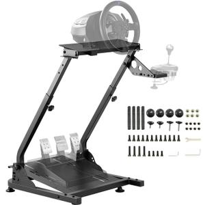 Grefinity Racing Wheel StandHeight Adjustable Steering Wheel Stand Racing Simulator Cockpit for Logitech G920 G29 G923 G27 G25, Thrustmaster T300RS TX F458 T500RS T150 Xbox PS4 PS5 PC