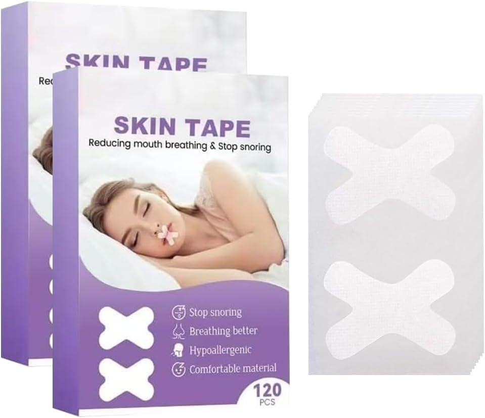 Mouth Tape for Sleeping Gentle Transparent White Tape 480 Pcs - Hypoallergenic for Sensitive Skin, Painless Removal, Breathable Comfortable to Exercise