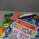 BLUE PANDA Happy Birthday Rainbow Car Decorations for Parade, Balloons, Banner, and Signs - Happy Birthday Banner - Pandas - Rainbow Balloon - Valentines Confetti - Space Party Decorations