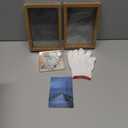 MUYE 5x7 Floating Frame Set of 2,Double Glass Rustic Photo Frame for Wall Hanging or Tabletop Standing,Also Display 4x6 or 3x5 Photo for Floating Effect,Natural