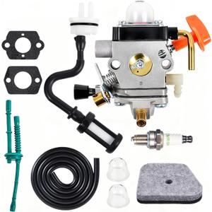 FS90R Carburetor for STIHL FS90R FS90 FS110R FS110 FS100RX FS100 KM90R KM110R HT101 HT100 HL100 HL100K FC90 FS110RX HT 101 FS 90 90R 110R Carb Trimmer Parts C1Q-S174 C1Q-S110 Tune Up Kit