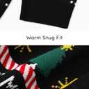 Disney Stitch Christmas Family Matching Snow Sweater Funny Holiday Long Sleeve Crew Neck Pullover Tops Festival Party Sets (Black, M)