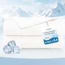 LuxClub Cooling Comforter Queen Size, Double Sided Cooling Blankets for Hot Sleepers, Q-Max>0.4 Instant Cool-to-Touch, 2X Breathable & Moisture-Wicking, Oeko-TEX Certified, 90"x90" Blue