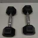 PAPABABE HEX Dumbbell Set 2.5-125lb, Rubber Encased Home Gym Dumbbells, Exercise & Fitness Weights Dumbbells for Women & Men, Hand Weight for Strength Training (8 lb, Pair)