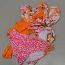 GRACE KARIN Girl Tankini Set Rash Guard Swimsuit Long Sleeve Bathing Suit Size 10 Orange Floral