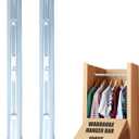 Zonon 10 Pack 24 Inch Length Wardrobe Hanger Bar for Wardrobe Moving Boxes Steel Hanger Bar for Packing Moving Capacity 150 Pounds (Does Not Include Boxes)