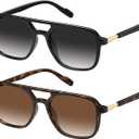 Retro Aviator Sunglasses for Women Men:Polarized Trendy Rectangle Womens Mens Shades Sun Glasses