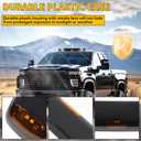 HECASA LED Cab Roof Lights Compatible with 2015-2019 Chevrolet Silverado Sierra 2500 HD 3500 HD Replacement for 23463750 22794642 Cab Marker Top Clearance Marker Running Lights Smoke Lens Amber Light