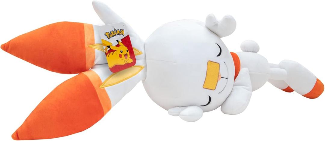 Pokmon 18" Sleeping Plush Scorbunny (White)