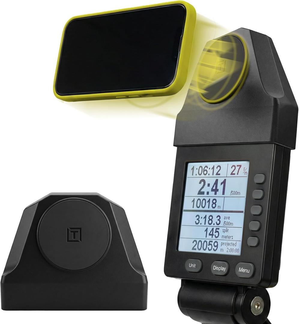 Magnetic Phone Holder for Concept 2 PM5 Monitor, Magnetic Mount, No Button Press, Strong Hold, Easy Install, Rower Accessories